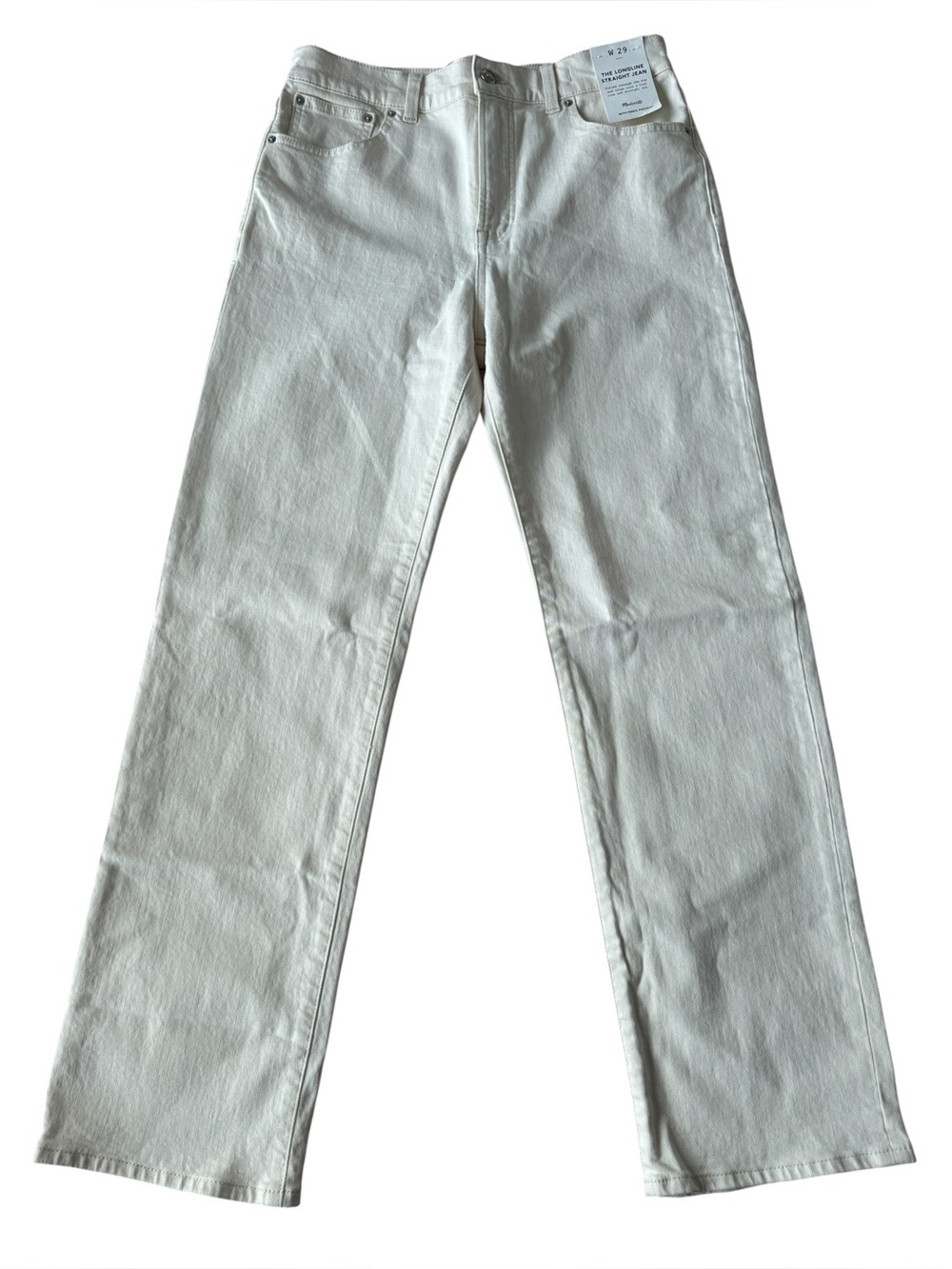 Madewell The Longline Straight High Rise Jean Size 29 In Vintage Canvas